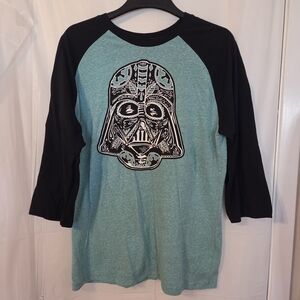 Star Wars Black and Teal Long Sleeve Tee